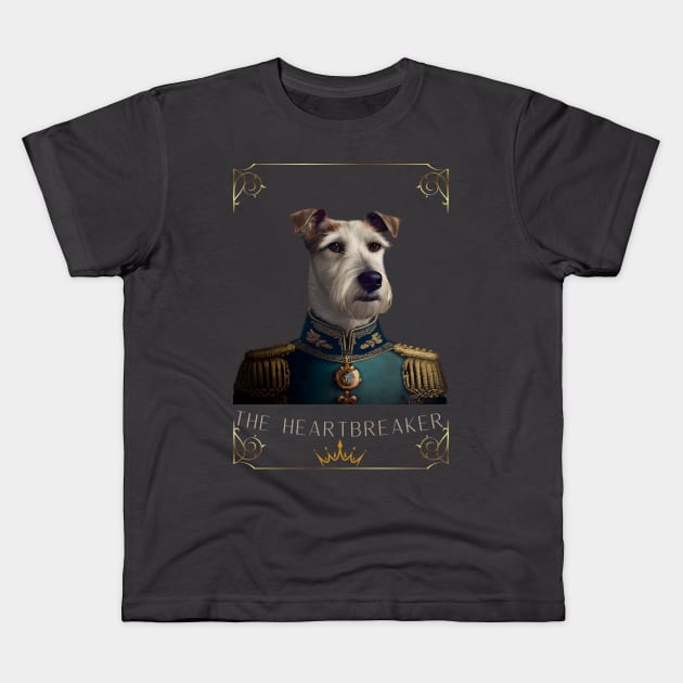 THE HEARTBREAKER DOG Kids T-Shirt by INNOVA CREATIONS